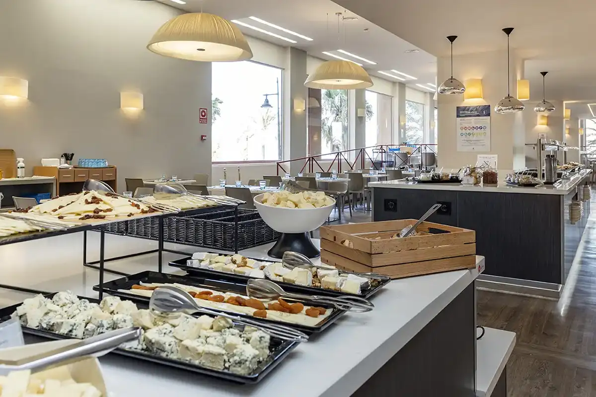 Varied dishes at the buffet Varied dishes at the buffet of Las Palmeras hotel restaurant affiliated by Fergus Hotels