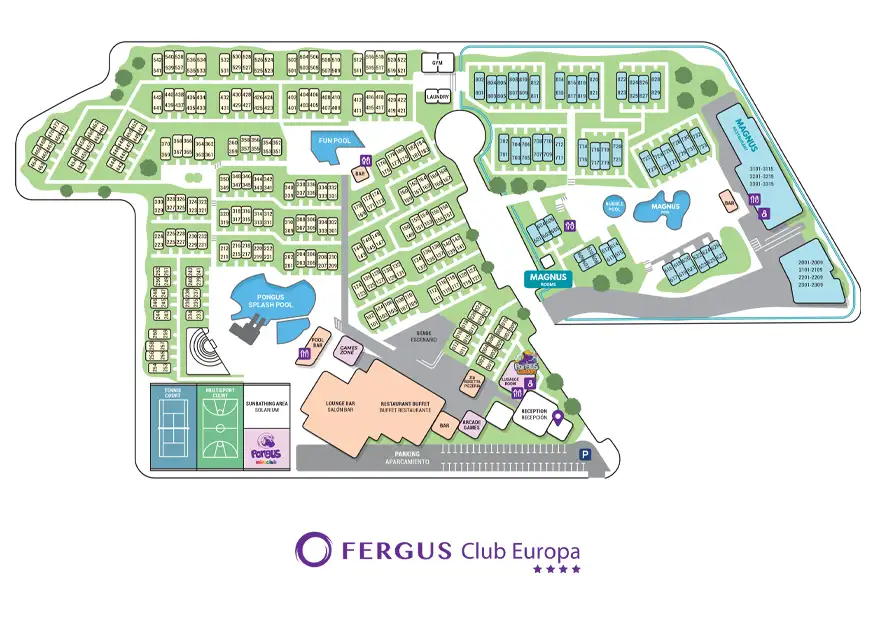 Hotel map Fergus Club Europa hotel map